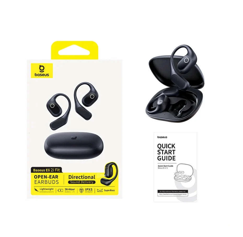 Baseus Eli 2i Fit Open‑Ear Wireless Earphones-White