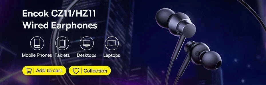 Baseus Encok CZ19 Type‑C Wired Earphones with Mic-WHITE