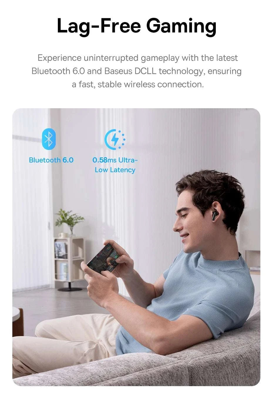 Baseus EP10 Pro ANC Wireless Earbuds with LDAC & 55H Battery-White