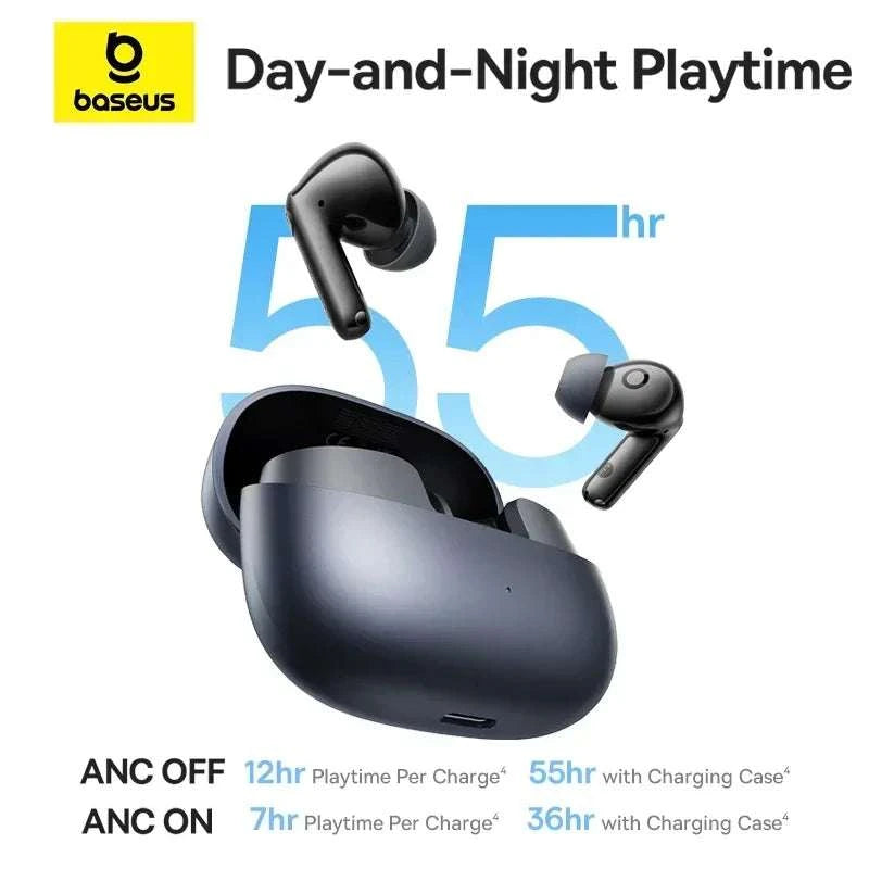 Baseus EP10 Pro ANC Wireless Earbuds with LDAC & 55H Battery-White