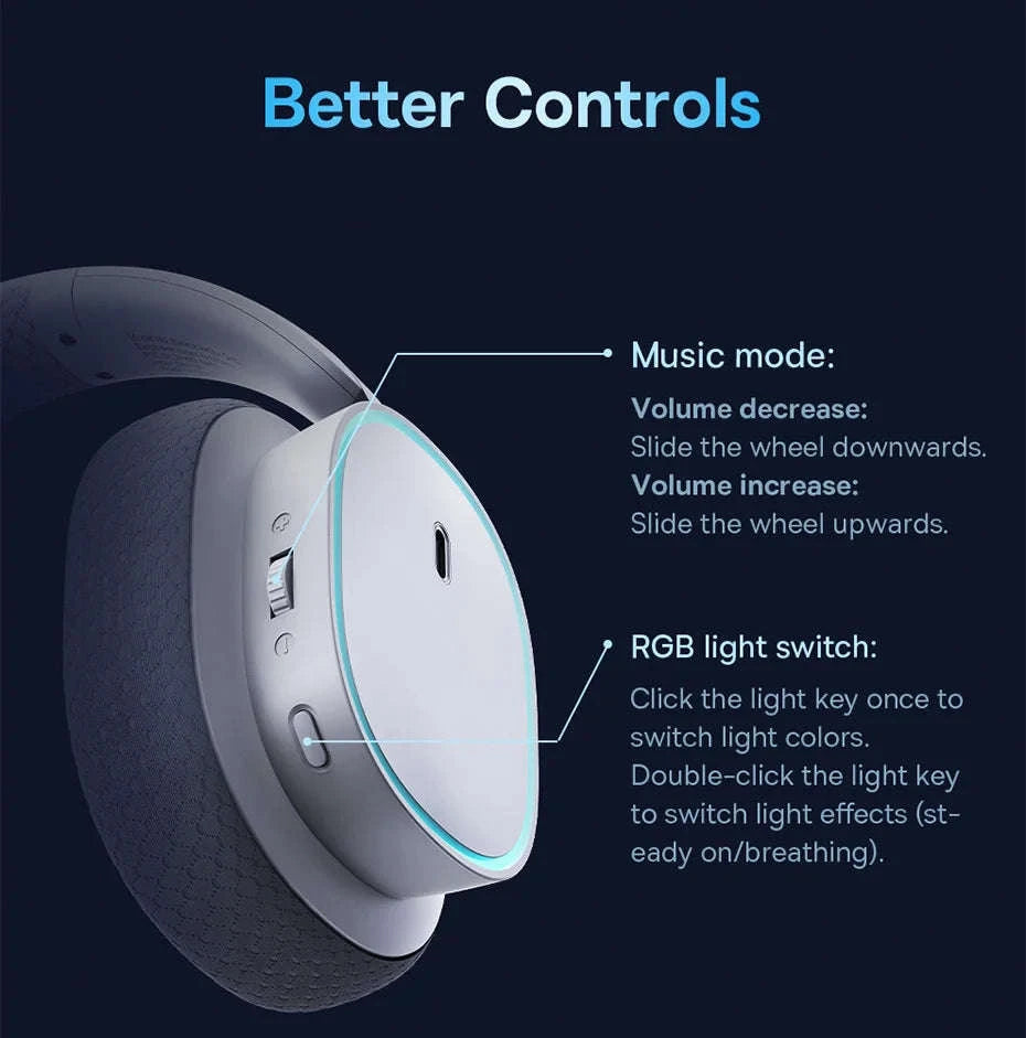 Baseus GH02 Wireless Gaming Headset with Mic-Black