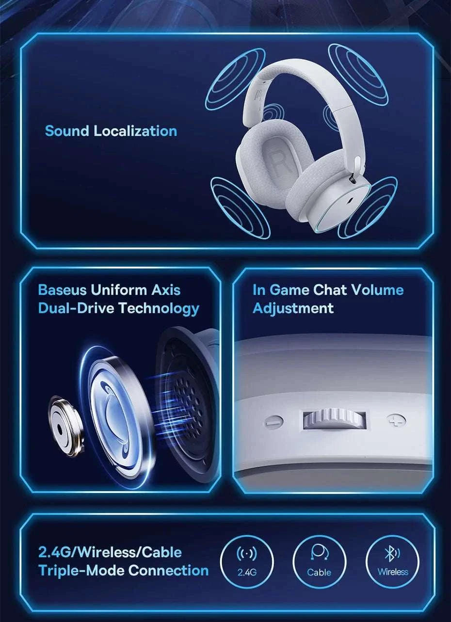Baseus GH02 Wireless Gaming Headset with Mic-Black