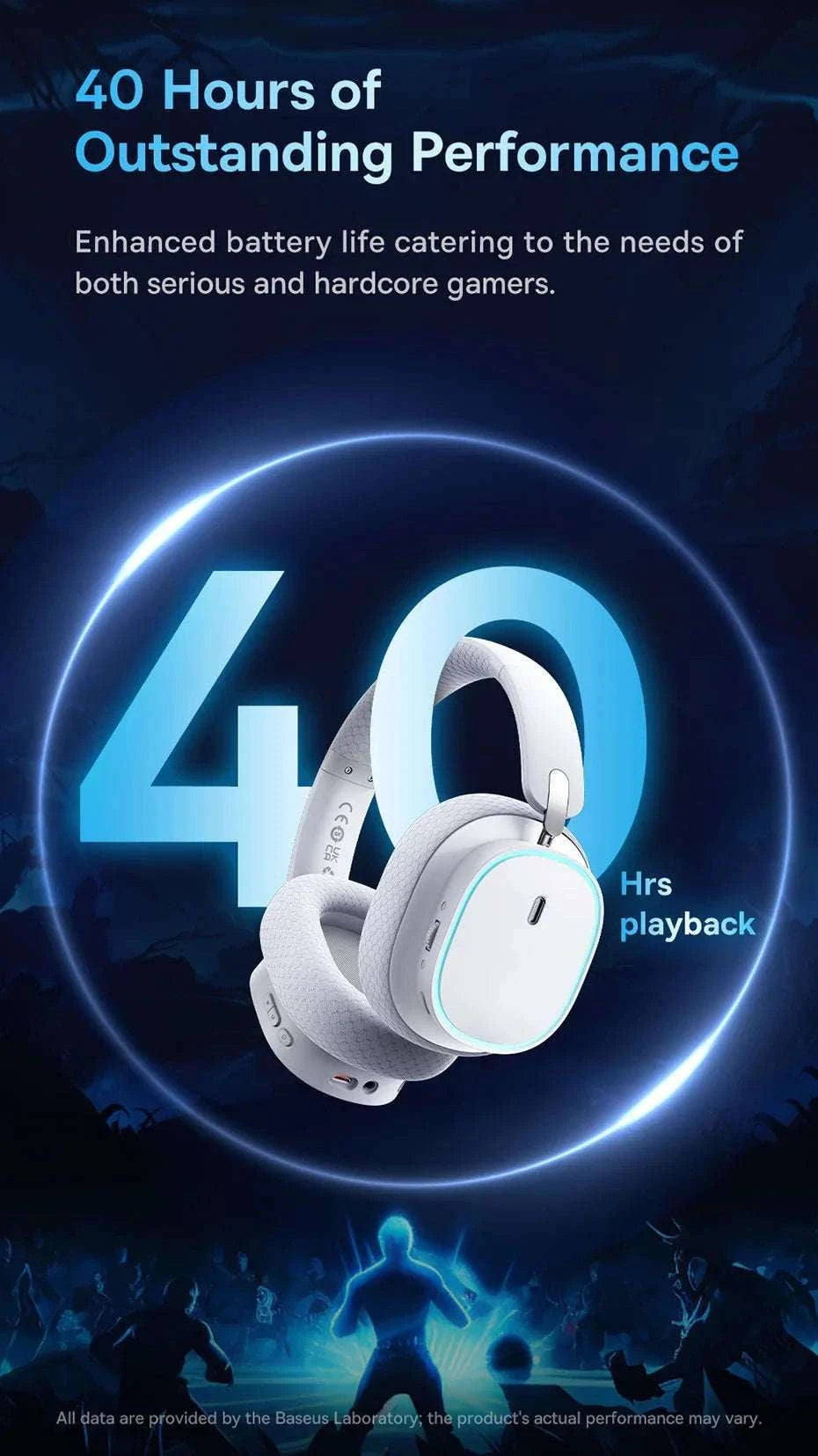 Baseus GH02 Wireless Gaming Headset with Mic-Black