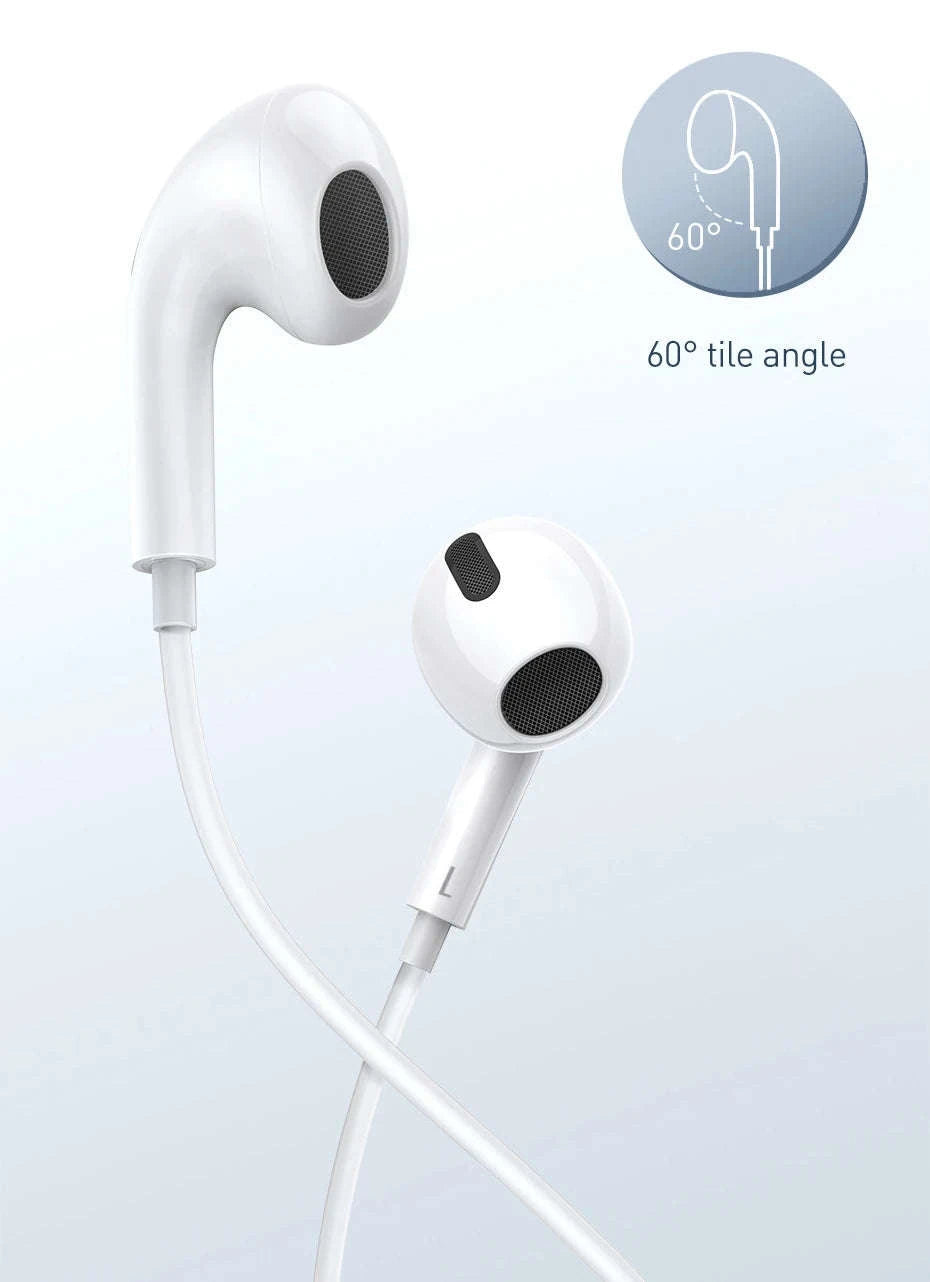 Baseus H17 3.5mm Wired Earphone with Microphone-3.5mm White
