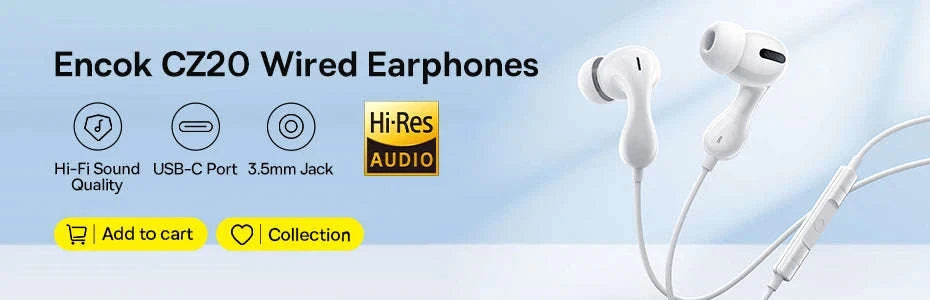 Baseus H17 3.5mm Wired Earphone with Microphone-3.5mm White