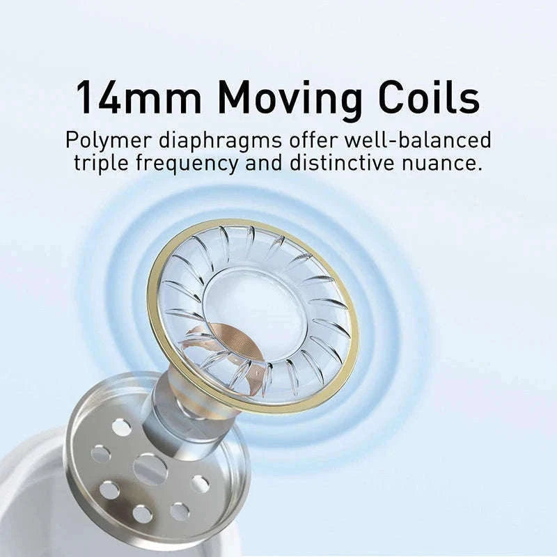 Baseus H17 3.5mm Wired Earphones with Microphone-3.5mm White