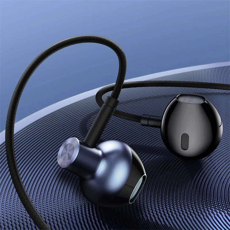 Baseus H19 Wired Earphones-Blue