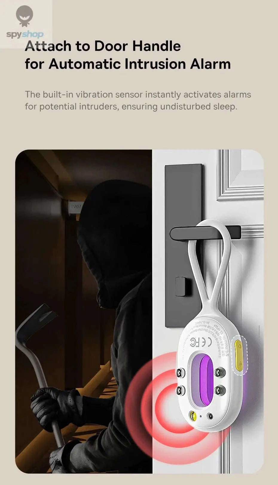 Baseus Heyo Series II Hidden Camera Detector – Dual Detection, Intrusion Alarm, Long Standby-Black / CHINA