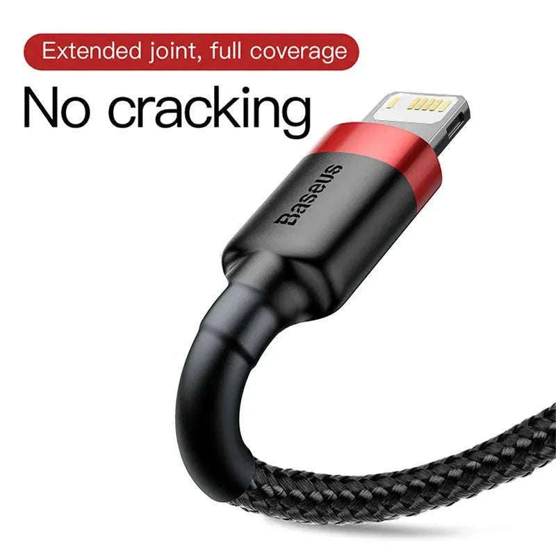 Baseus iPhone Fast Charging Cable with Braided Strength-Grey / 1m