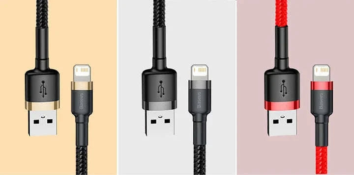 Baseus iPhone Fast Charging Cable with Durable Braided Design-Grey / 2m