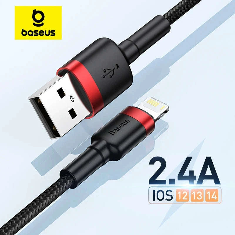 Baseus iPhone Fast Charging Cable with Durable Braided Design-Grey / 2m