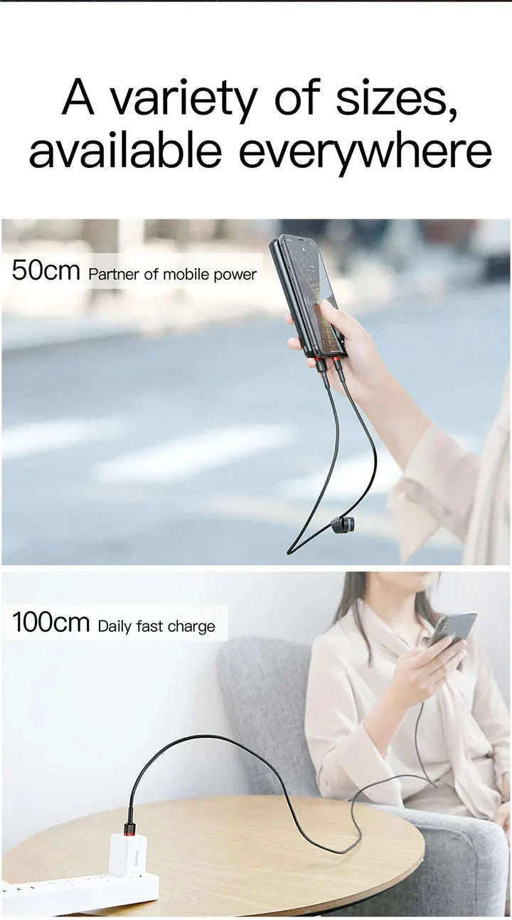 Baseus iPhone Fast Charging Cable with Durable Braided Design-Grey / 2m