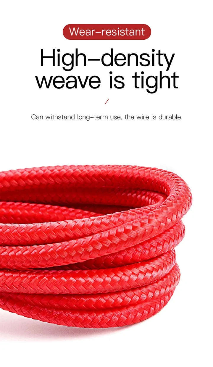 Baseus iPhone Fast Charging Cable with Durable Braided Design-Grey / 2m