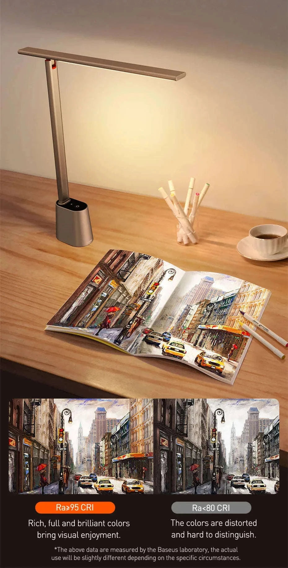 Baseus LED Desk Lamp with Smart Eye Protection-White No Adapt / WHITE / L|0-5W