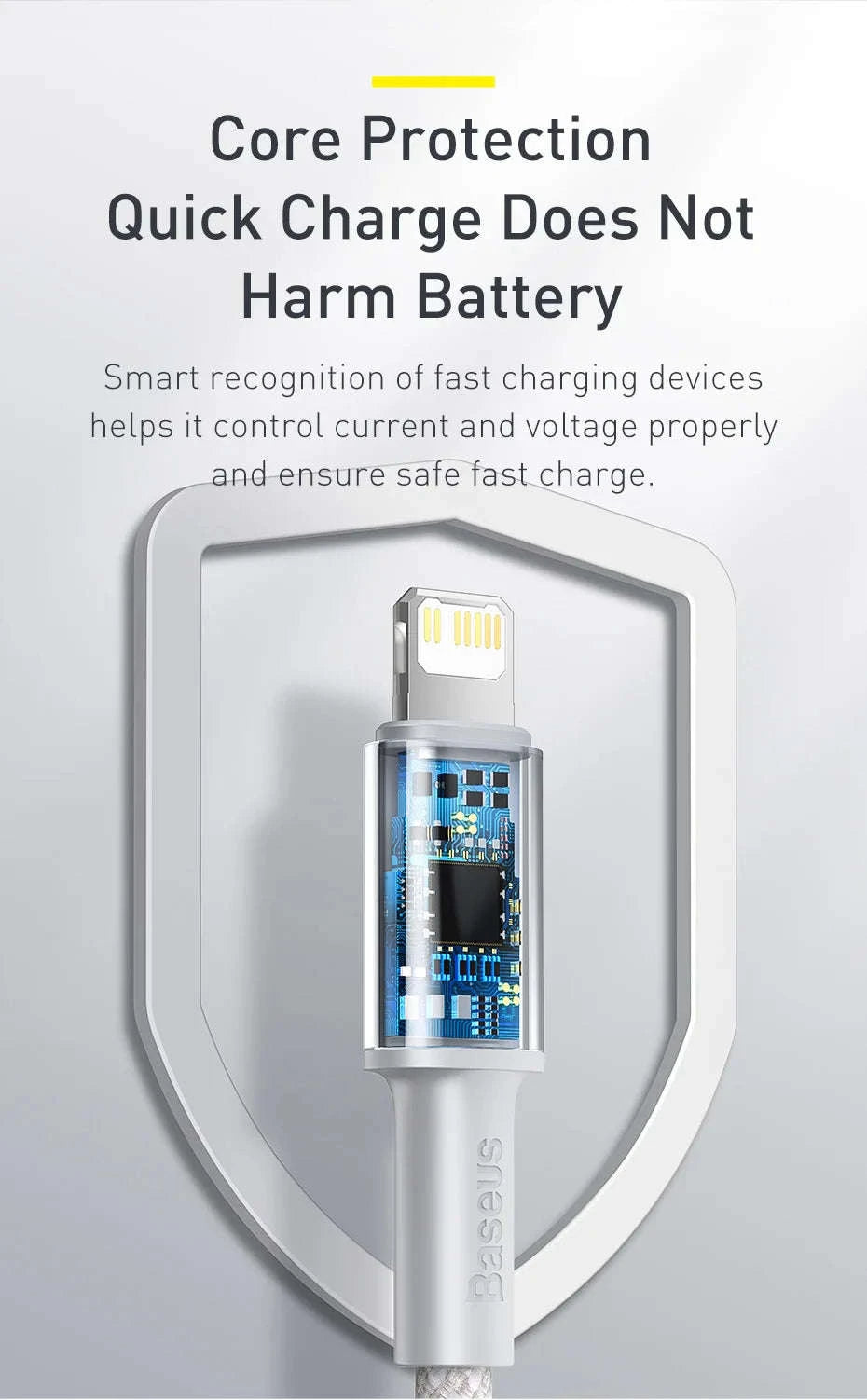 Baseus PD 20W USB‑C Cable for iPhone Fast Charging-Black / 1m