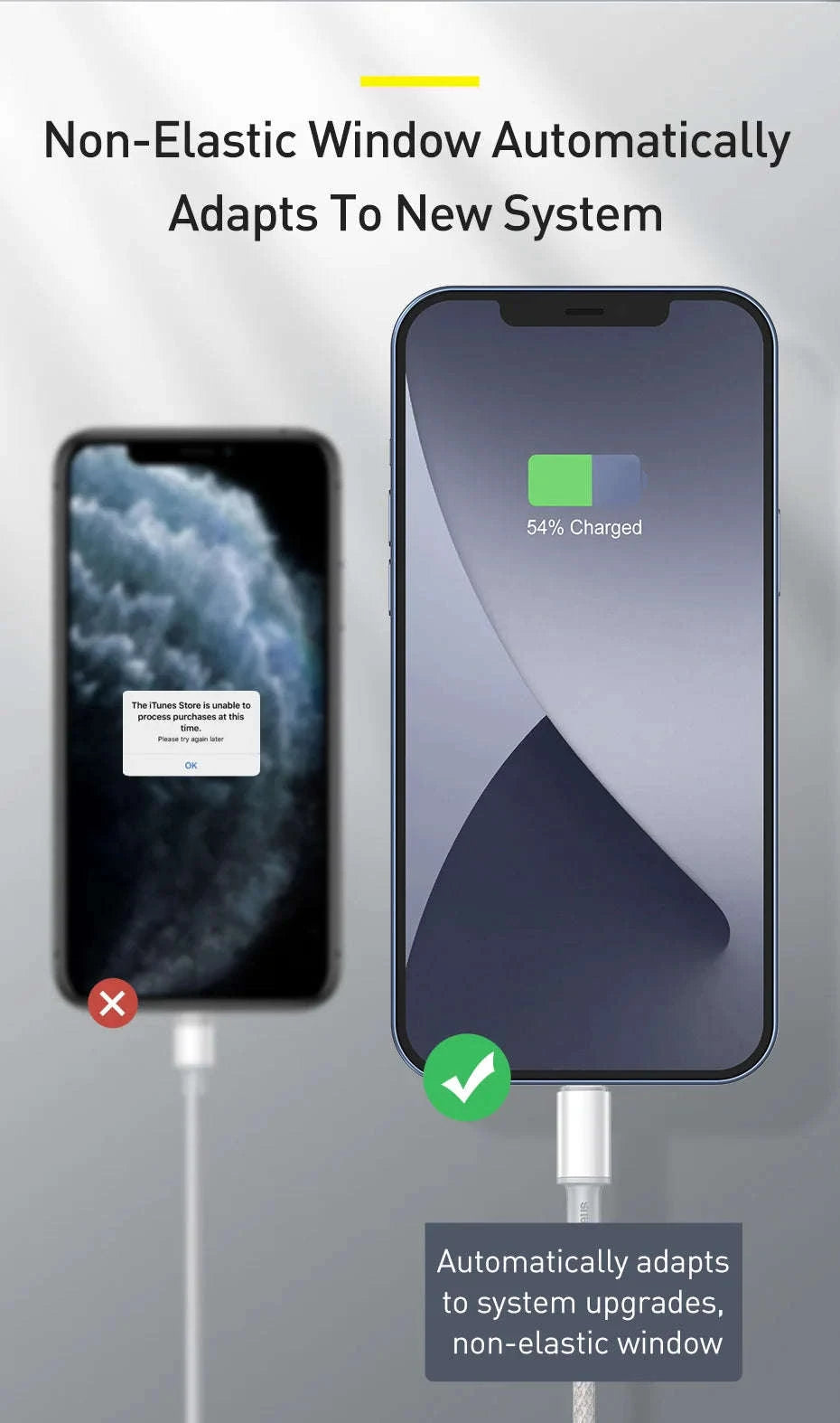 Baseus PD 20W USB‑C Cable for iPhone Fast Charging-Black / 1m