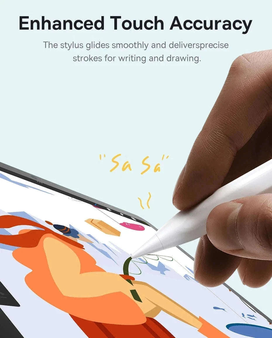 Baseus Tilt Sensitivity Stylus Pen for iPad with Wired Charging-White