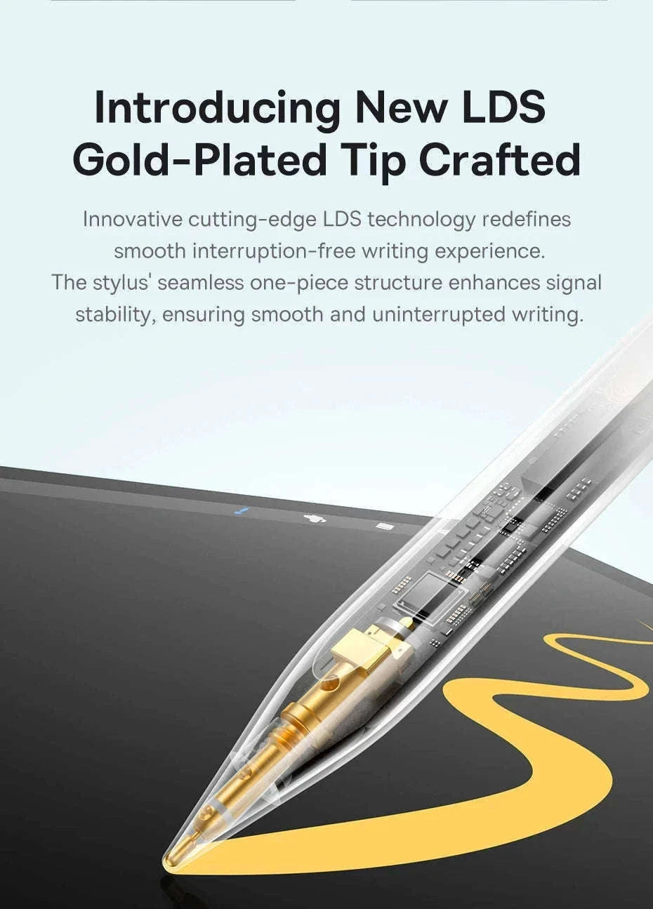 Baseus Tilt Sensitivity Stylus Pen for iPad with Wired Charging-White