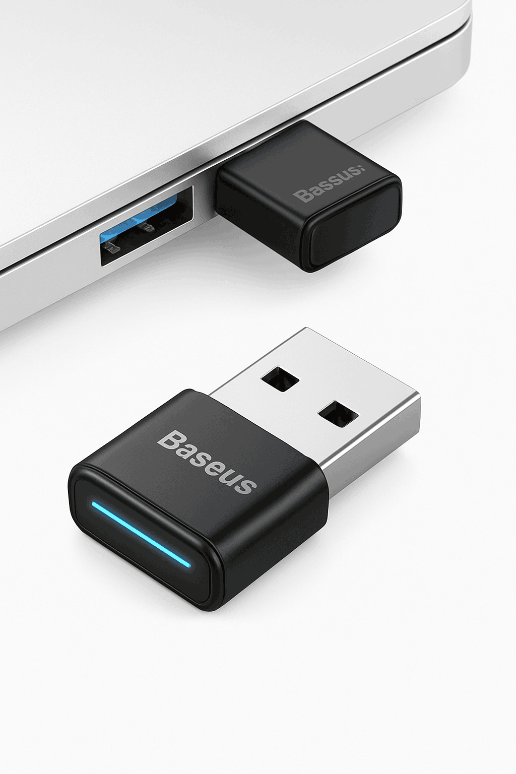 Baseus USB Bluetooth Adapter for PCs, 5.1/5.3 Wireless Receiver-Black