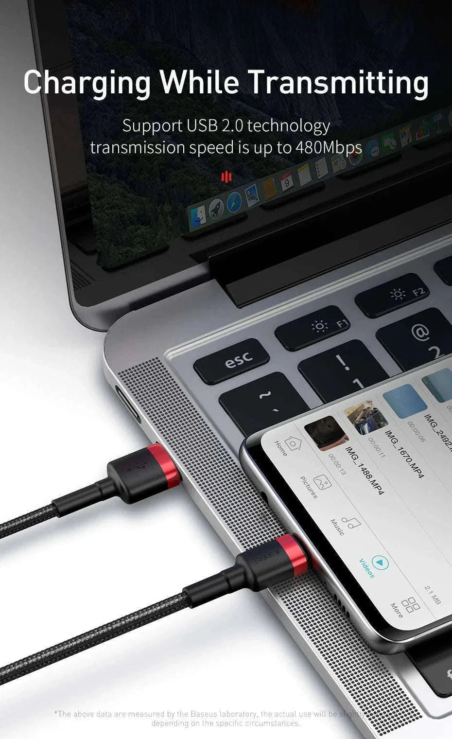 Baseus USB C Cable Quick Charge 3.0 Fast Charging-Gray Black / 1m (3.28ft)