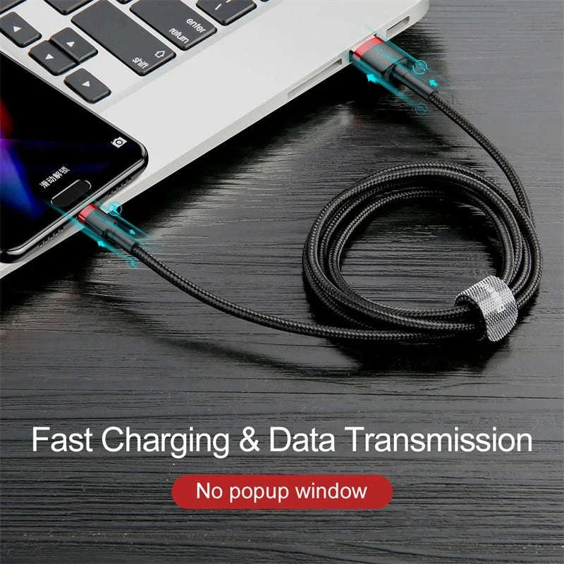 Baseus USB‑C Fast Charging Cable for Type‑C Devices-Gray Black / 1m (3.28ft)