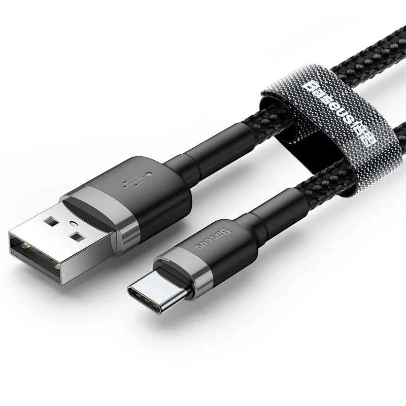 Baseus USB‑C Fast Charging Cable for Type‑C Devices-Gray Black / 1m (3.28ft)