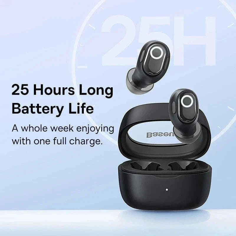 Baseus WM02 True Wireless Earbuds Bluetooth 5.3 with 25H Playtime-White
