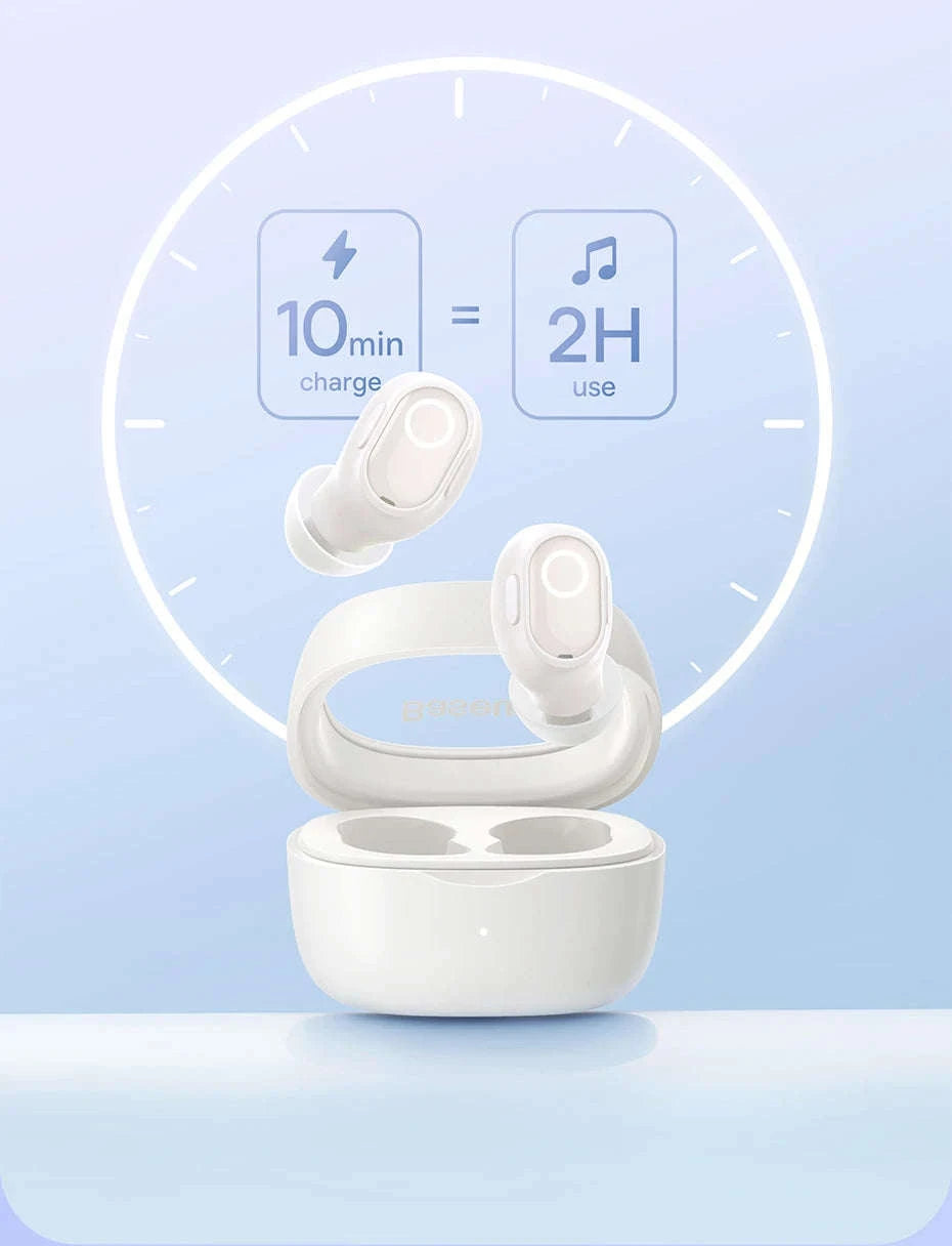 Baseus WM02 TWS Wireless Earbuds with Bluetooth 5.3-White