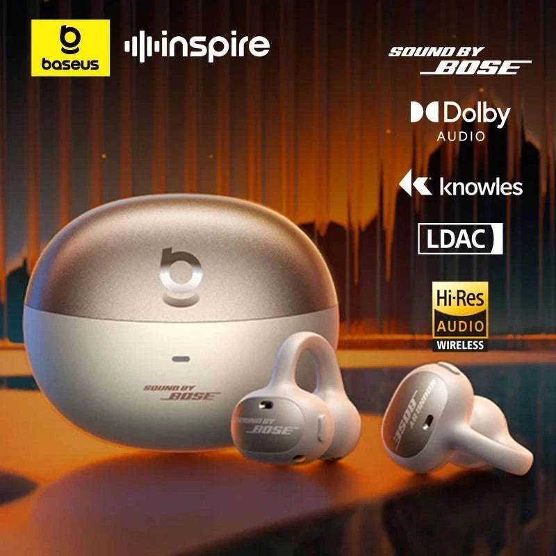 Baseus XC1 Open-Ear Clip Wireless Earbuds Bluetooth 6.1-White