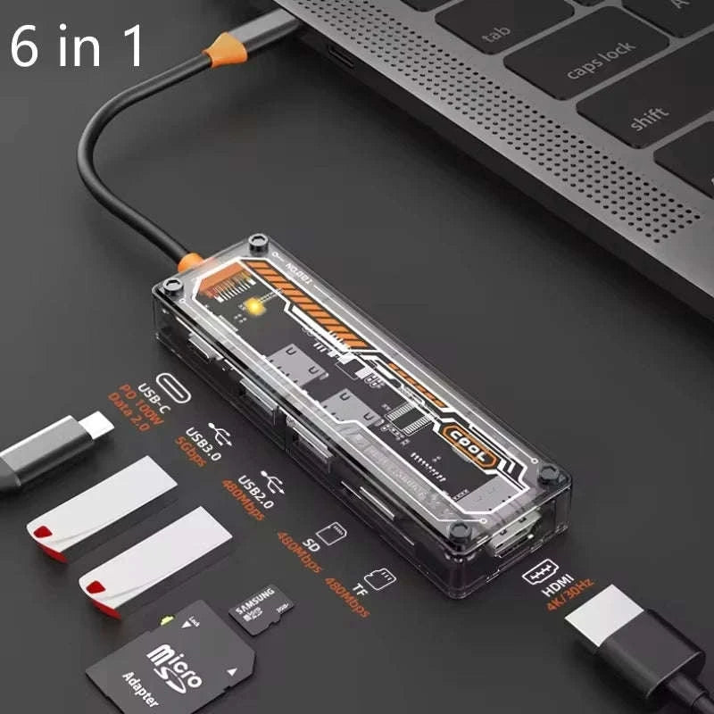 Basix USB C Hub 4K Adapter with HDMI, DP, VGA, Ethernet & USB Ports-10 in 1 updated