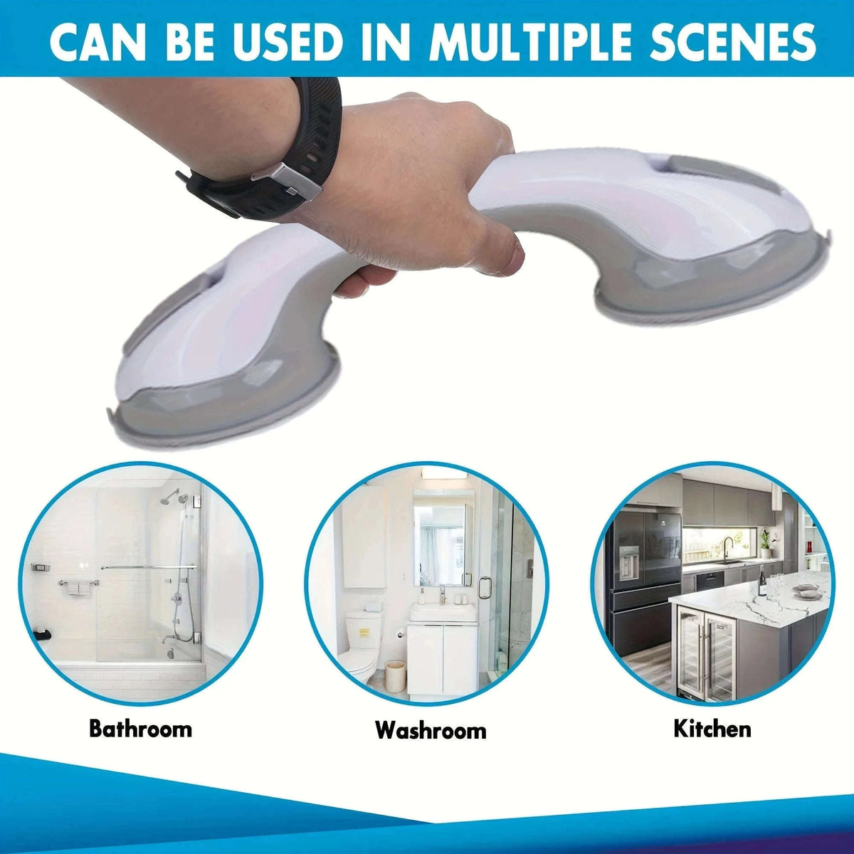 Bathroom Suction Cup Handrail Safety Support Bar-Gary