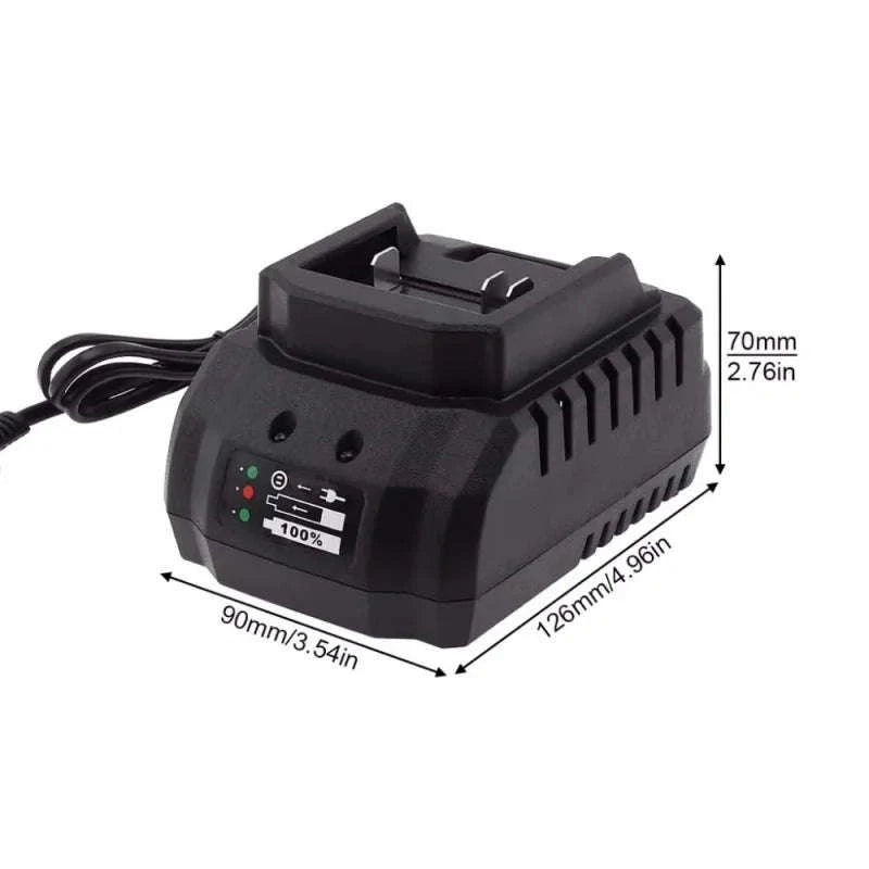 Battery Charger Replacement for Makita 18V–21V Li‑ion Batteries-black / EU