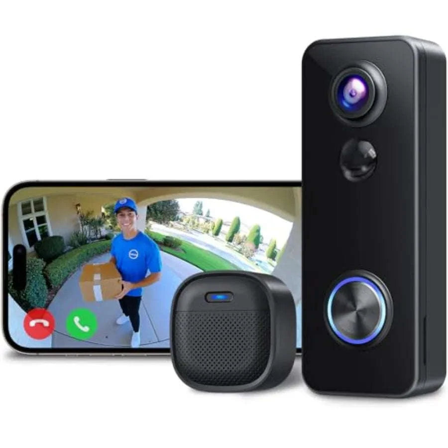 Battery Doorbell with 180° Head-to-Toe Video and Live View-United States / aspic