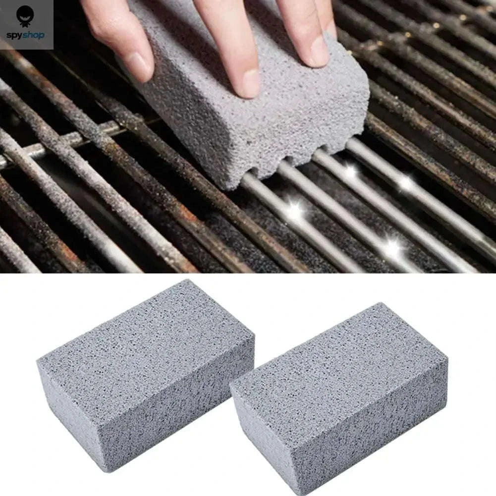 BBQ Grill Cleaning Brush – Pumice Block Scrubber for Easy Grill Care-GRAY