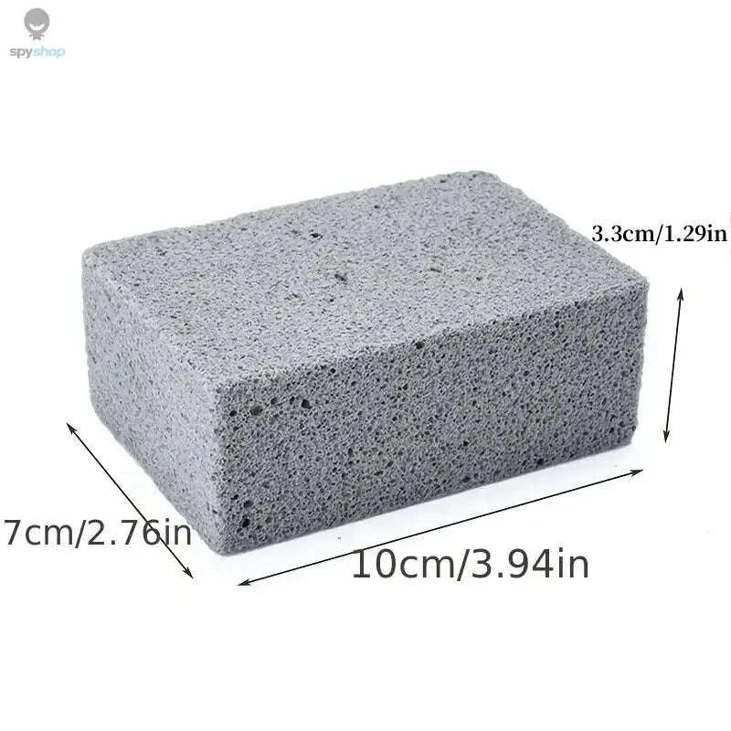 BBQ Grill Cleaning Brush – Pumice Block Scrubber for Easy Grill Care-GRAY