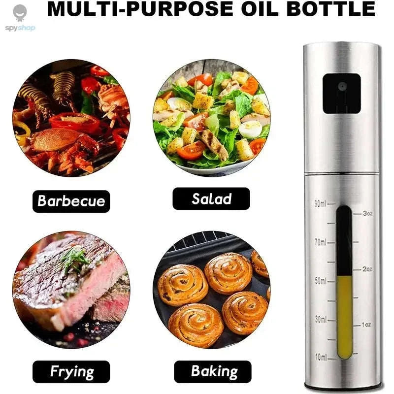 BBQ Olive Oil Spray Bottle - 304 Stainless Steel-PYP-01 Silver