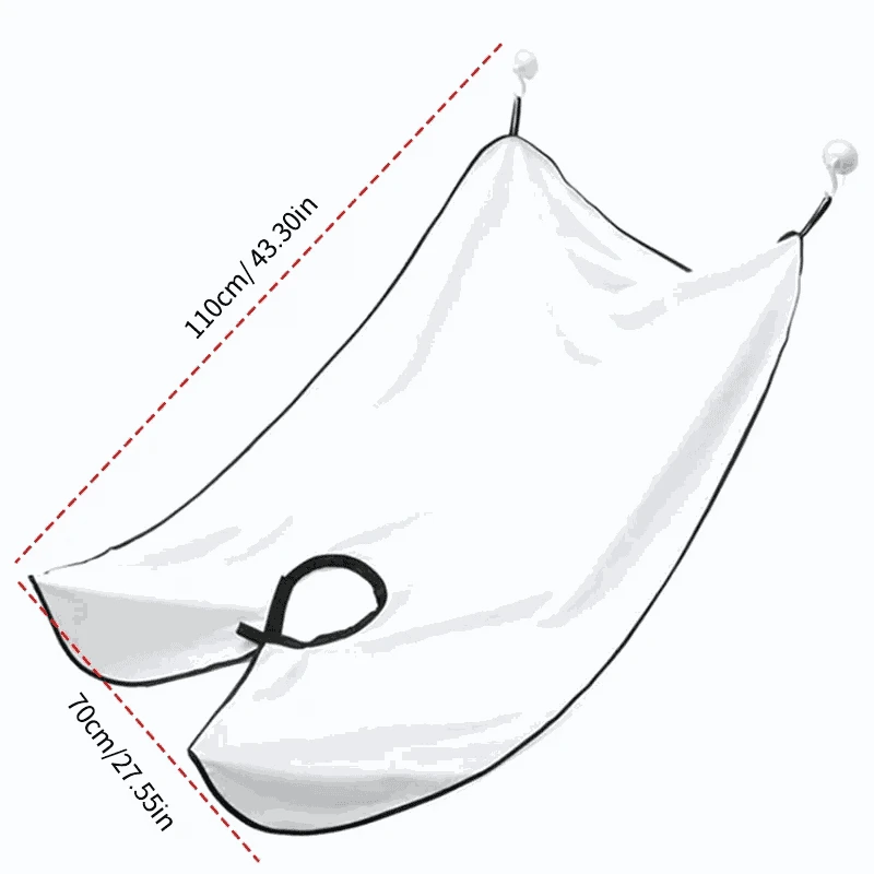 Beard Catcher Shaving Apron for a Cleaner Grooming Routine-G563B white