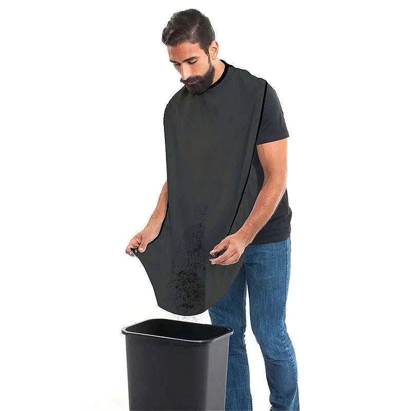 Beard Catcher Shaving Apron for a Cleaner Grooming Routine-G563B white