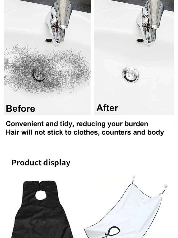 Beard Catcher Shaving Apron for a Cleaner Grooming Routine-