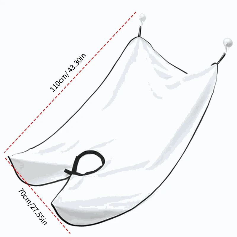 Beard Catcher Shaving Apron for Mess‑Free Grooming-G563B white