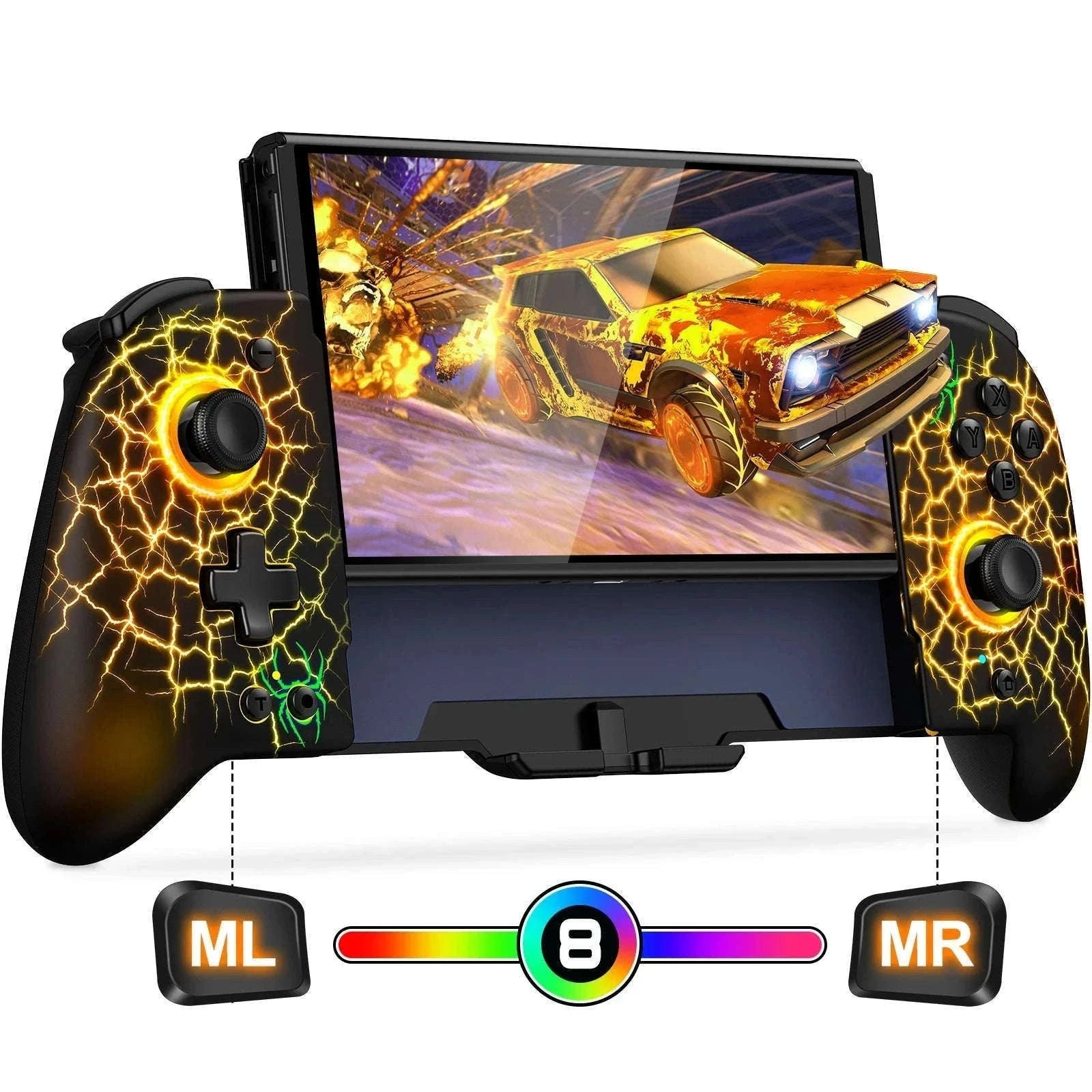 BEBONCOOL JC200 Switch Controller For Nintendo Switch/Switch OLED Joystick Gamepad Built-in 6-Axis Gyro Design Handheld Grip-JC201 / United Kingdom