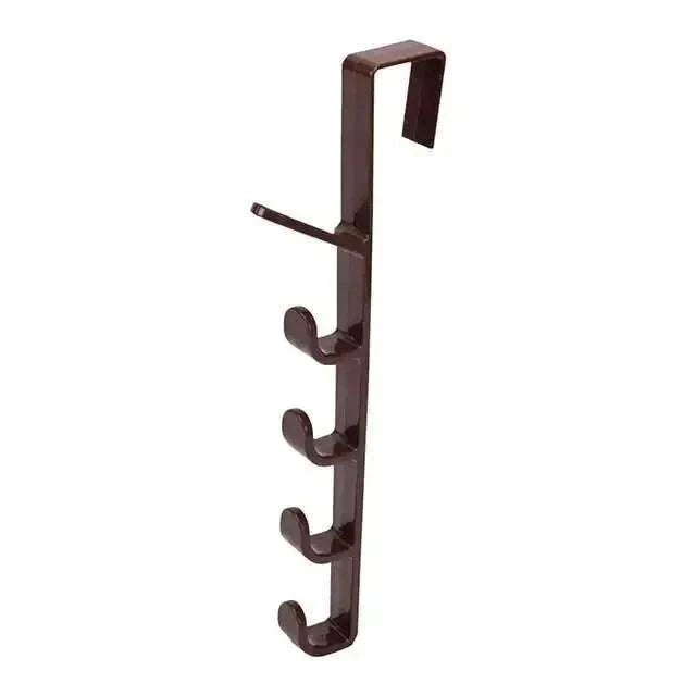 Behind Door Hook Rack – 5‑Hook Over Door Storage-