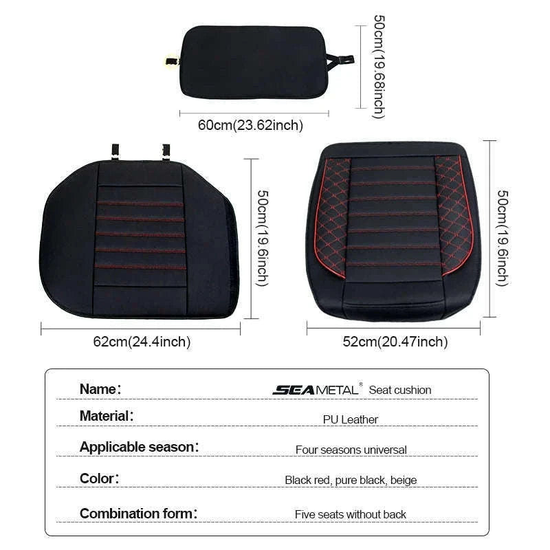 Beige Full-Wrapped Car Seat Cover-Beige front 1pc