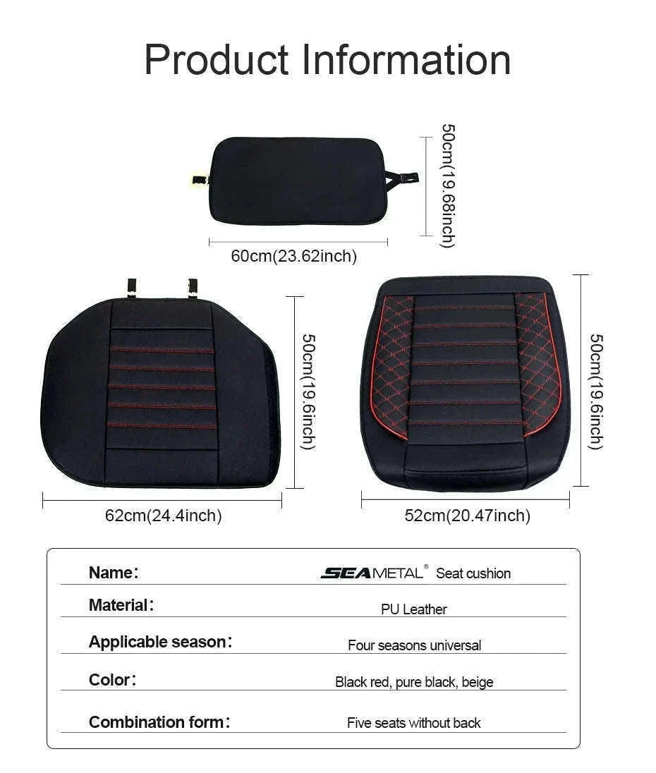 Beige Full-Wrapped Car Seat Cover-Beige front 1pc