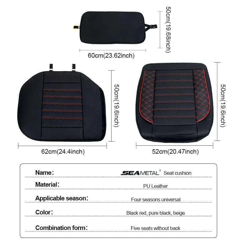 Beige Full-Wrapped Car Seat Cover-Beige front 1pc