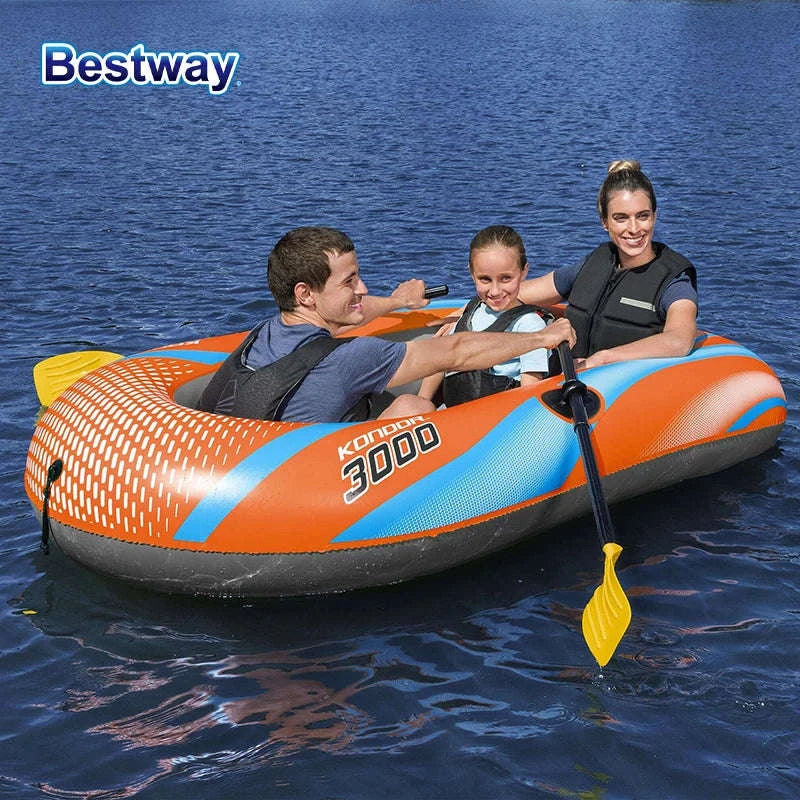 Bestway Inflatable Kayakway 61136/61140/61142/61146 1-3 Person Heavy Duty PVC Rafting Boat-4ft11inx 33in1people