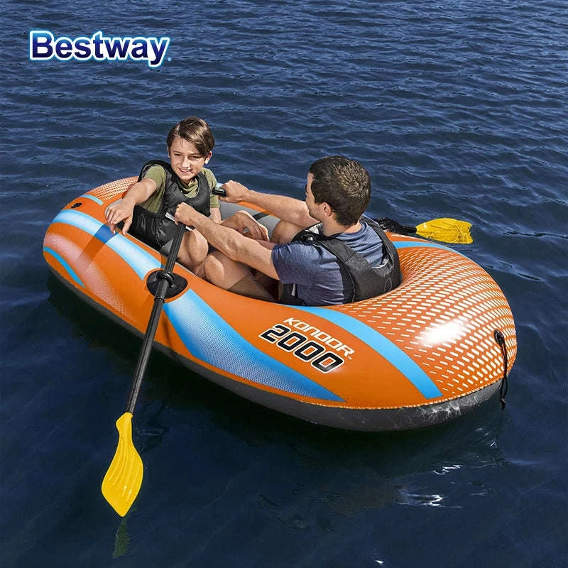 Bestway Inflatable Kayakway 61136/61140/61142/61146 1-3 Person Heavy Duty PVC Rafting Boat-4ft11inx 33in1people