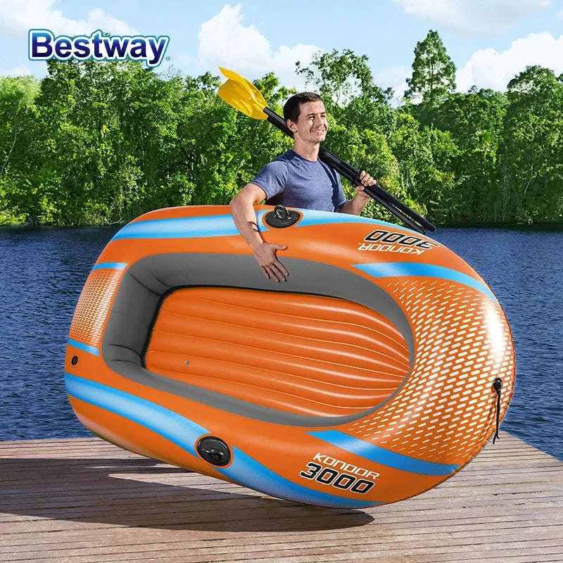 Bestway Inflatable Kayakway 61136/61140/61142/61146 1-3 Person Heavy Duty PVC Rafting Boat-4ft11inx 33in1people