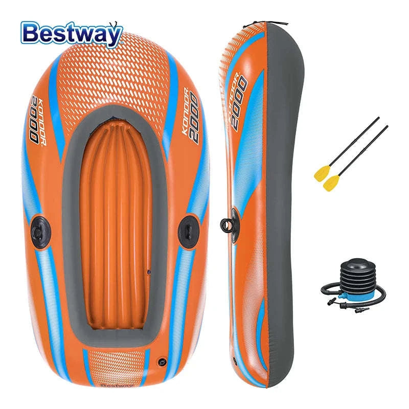 Bestway Inflatable Kayakway 61136/61140/61142/61146 1-3 Person Heavy Duty PVC Rafting Boat-4ft11inx 33in1people