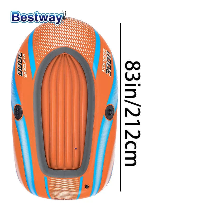 Bestway Inflatable Kayakway 61136/61140/61142/61146 1-3 Person Heavy Duty PVC Rafting Boat-4ft11inx 33in1people